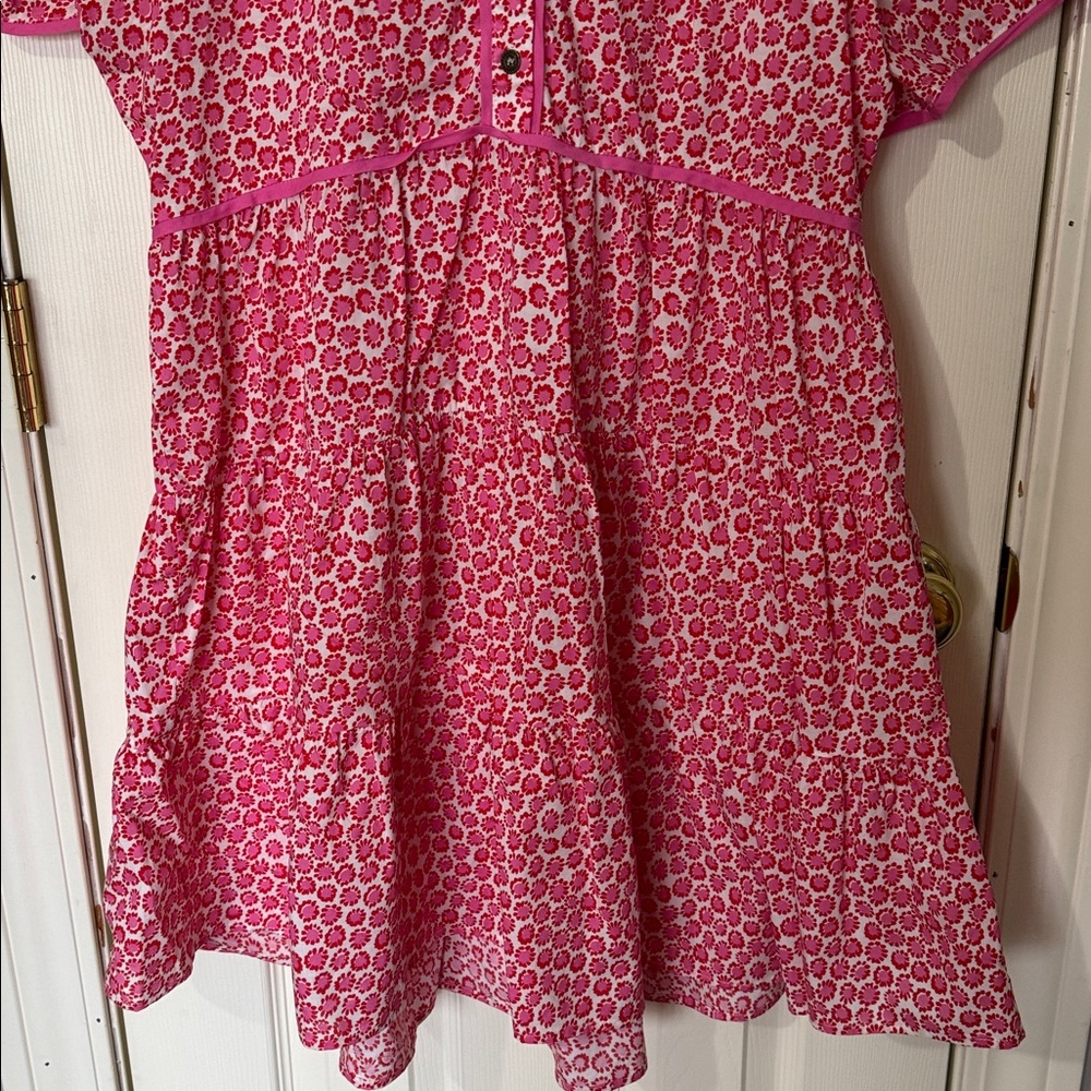 Pink Patterned High-Low Dress - Picture 4 of 8